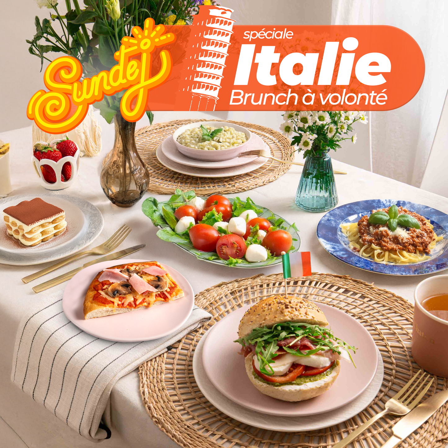 🍝🇮🇹 Brunch à volonté – Spécial Italie 🇮🇹🍝 - 18 janvier 2026