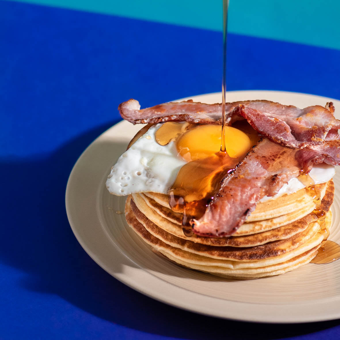 Egg & Bacon pancakes