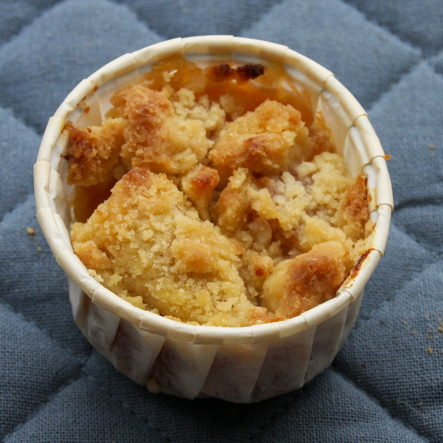 4 mini crumbles aux pommes