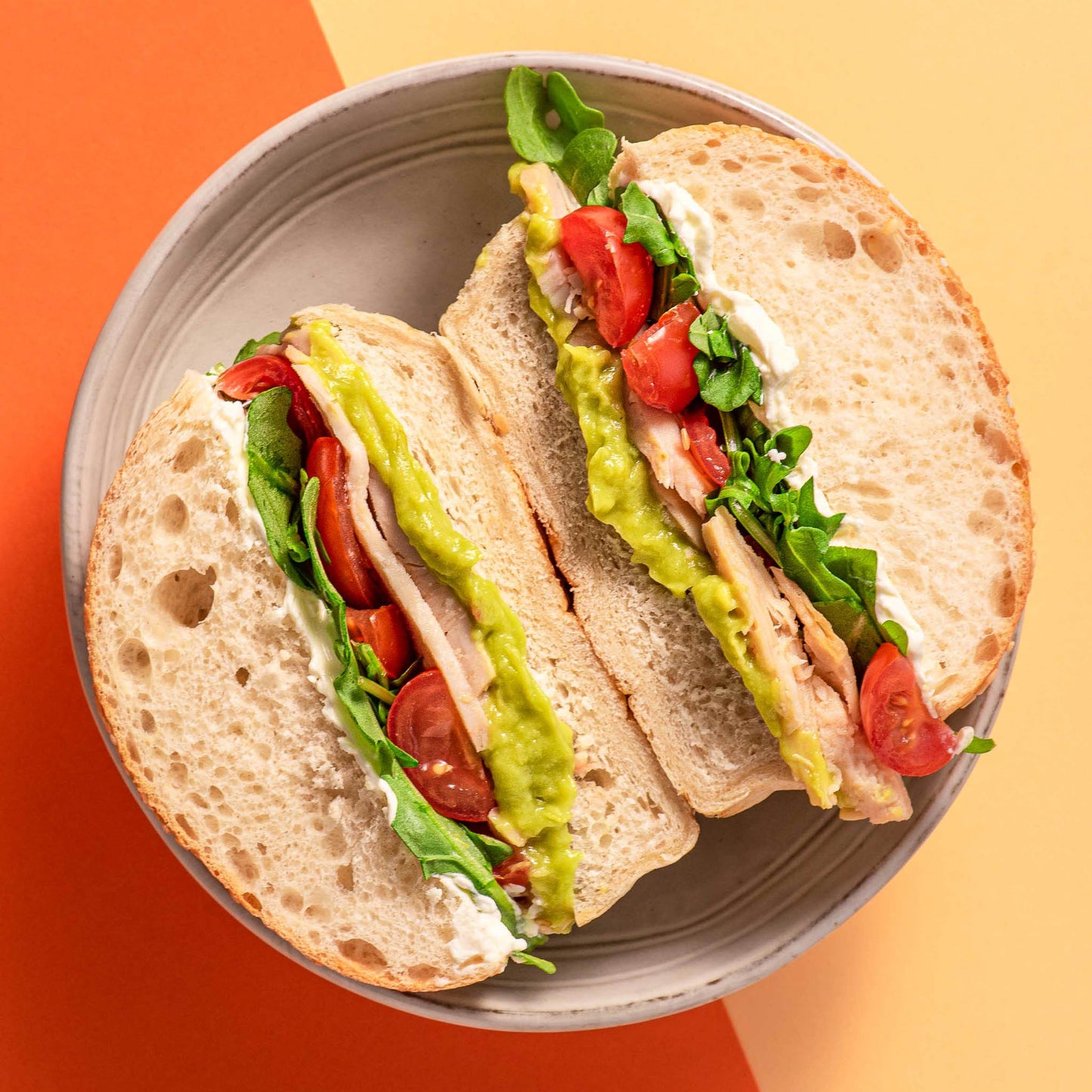 Cream Chicken Avocado Bagel