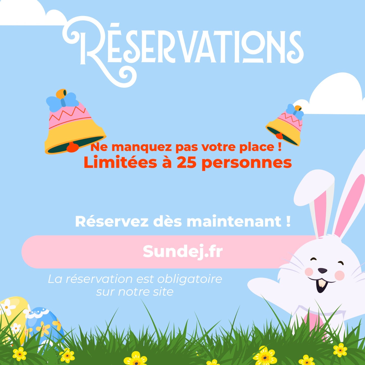 🐣🍫 Brunch de Pâques à volonté – Dimanche 05 avril 🍫🐣
